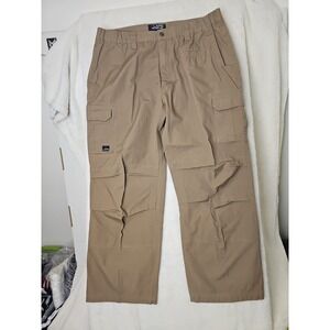 LAPG‎ Tactical  Ripstop Pants Sz 40/30 Khaki Cargo Hook & Loop Pockets